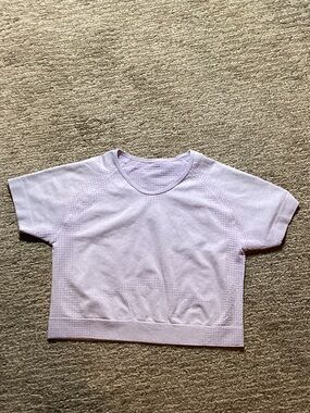 SHEIN Kids Short Sleeve Knit Top in Light Lavender